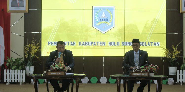 LANGKAH AWAL YANG KUAT, PJ BUPATI HSS PIMPIN RAPAT KOORDINASI