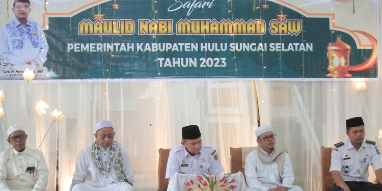 PERERAT SILATURAHMI, PEMKAB HSS GELAR SAFARI MAULID BERSAMA WARGA DESA MANDALA, KEC. TELAGA LANGSAT