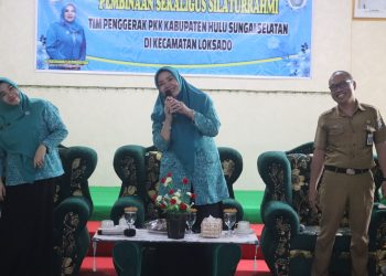 PERERAT SILATURAHMI, PJ. KETUA TP. PKK KAB. HSS BESERTA PENGURUS LAKUKAN PEMBINAAN DI KECAMATAN LOKSADO