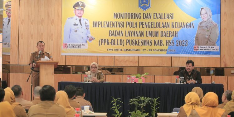 SAAT BUKA MONEV IMPLEMENTASI PPK BLUD PUSKESMAS, PJ. BUPATI : MARI BERGERAK BERSAMA MEMBERIKAN PELAYANAN TERBAIK KEPADA MASYARAKAT