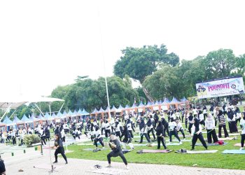 SEMARAK POUNDFIT HSS MENGAJAK KAUM PEREMPUAN BERSEMANGAT BEROLAHRAGA DALAM PERINGATAN HARI JADI KABUPATEN