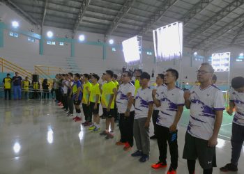 BUKA TURNAMEN BADMINTON KORPRI CUP 2023,  PJ BUPATI HSS : BEROLAHRAGA, BADAN SEHAT, PRODUKTIVAS KERJA MENINGKAT