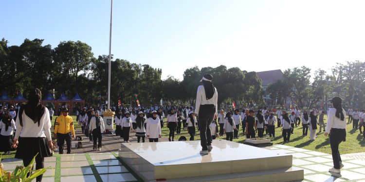 MERIAHKAN RANGKAIAN HUT DWP KE 24, DWP KAB. HSS GELAR SENAM BERSAMA