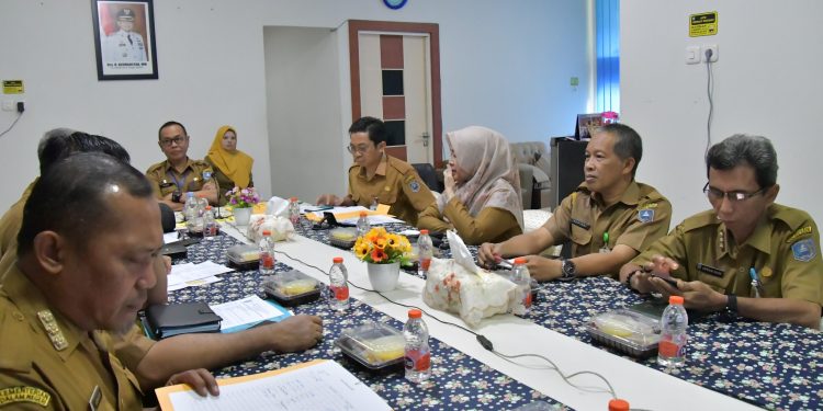 RAPAT KOORDINASI VIRTUAL SEKDA MUHAMMAD NOOR BAHAS LANGKAH PENGENDALIAN INFLASI 2024