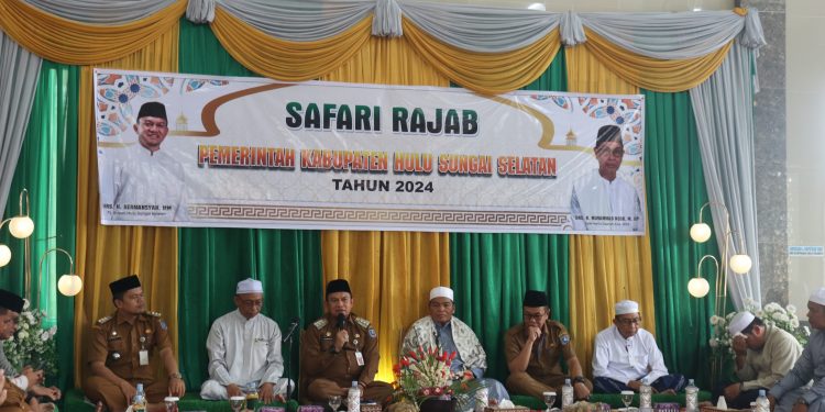 PEMERINTAH KABUPATEN HSS MEMPERINGATI ISRA MI’RAJ DENGAN KEGIATAN SAFARI RAJAB TAHUN 2024 DI MASJID MUNAWWARATUL HASANAH
