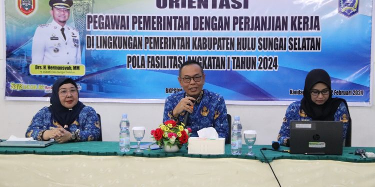 JADI NARASUMBER ORIENTASI PPPK, SEKDA KAB. HSS KENALKAN JABATAN, SUSUNAN ORGANISASI DAN TATA KERJA