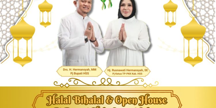 UNDANGAN ACARA HALAL BIHALAL & OPEN HOUSE PJ. BUPATI HSS