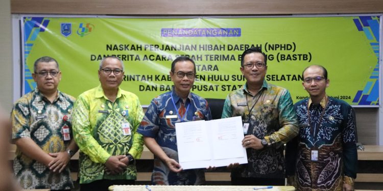 PEMKAB HSS LAKSANAKAN PENANDATANGANAN NPHD DAN BASTB DENGAN BADAN PUSAT STATISTIK