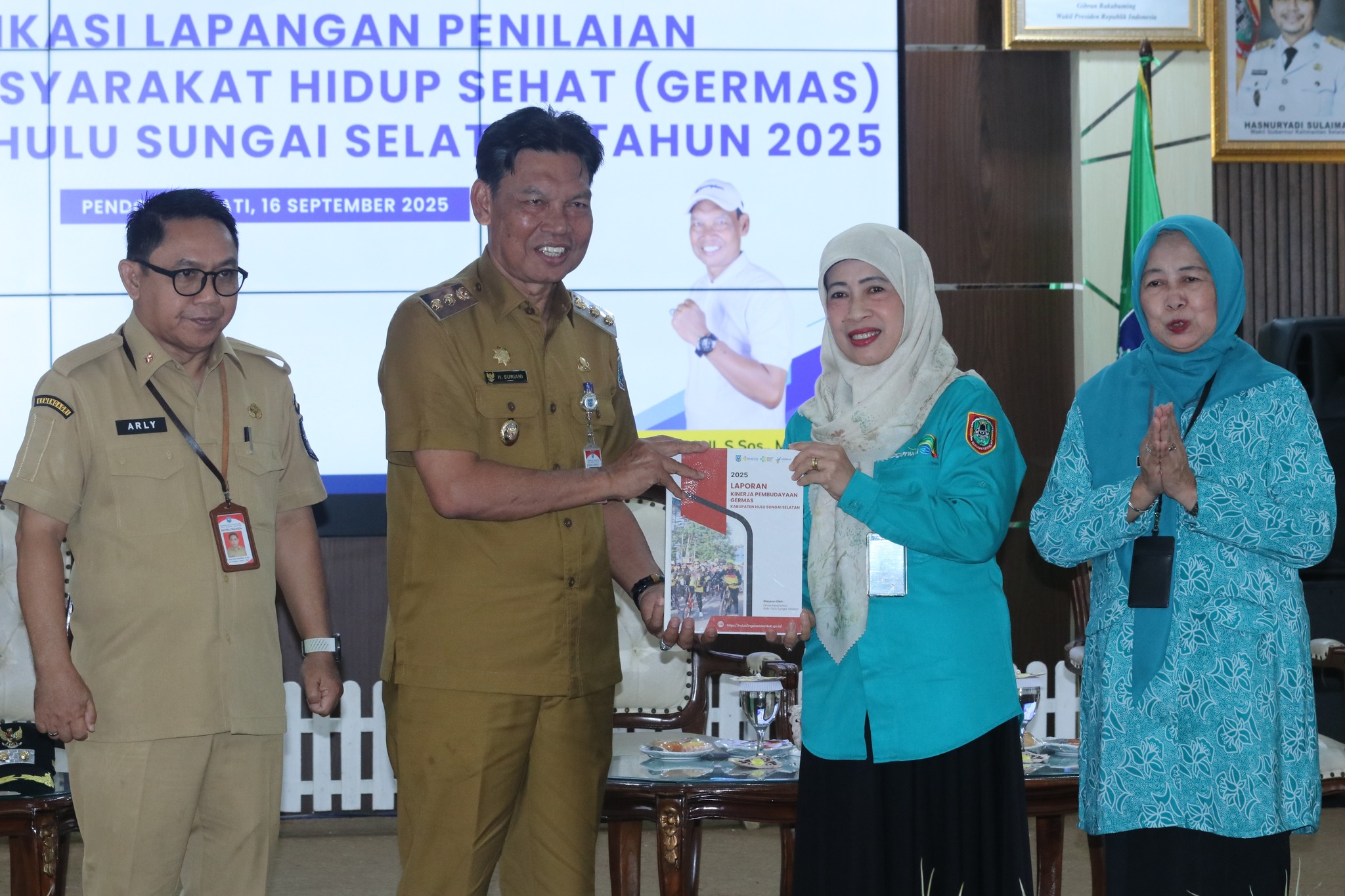 WABUP HSS SAMBUT TIM VERIFIKASI GERMAS TINGKAT PROVINSI KALSEL
