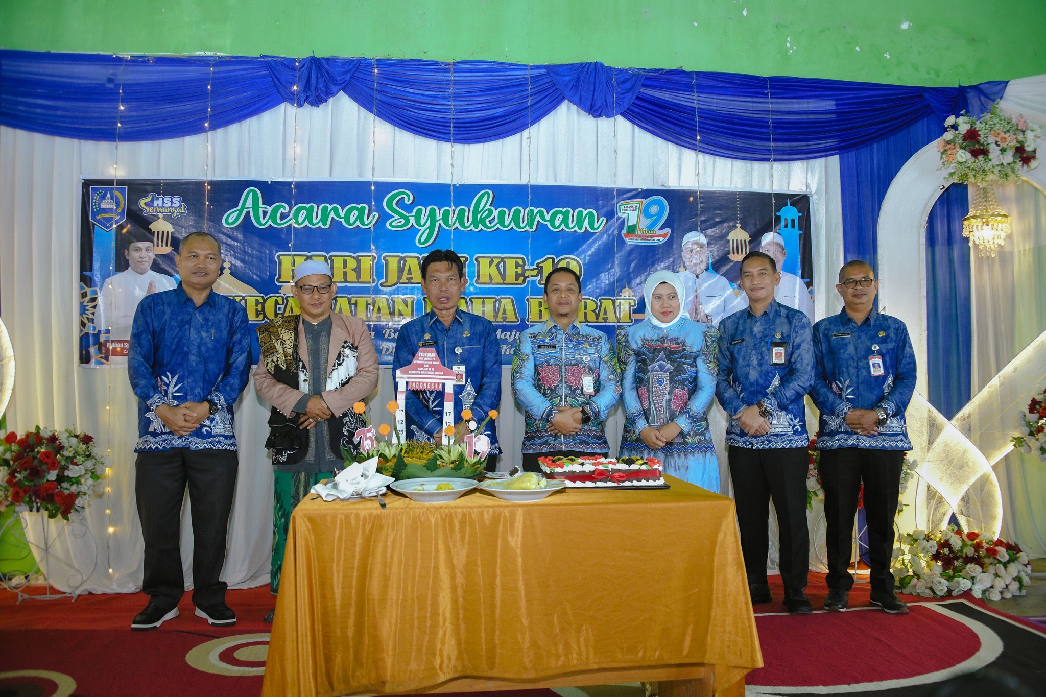 WABUP HSS HADIRI HARI JADI KE-19 DAHA BARAT, TEGUHKAN GOTONG ROYONG DAN ASA PEMBANGUNAN