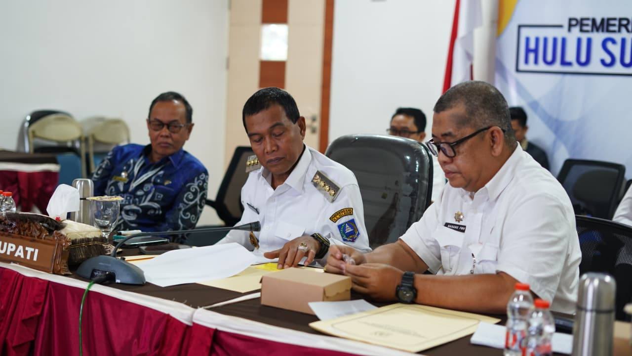 PERKUAT PENGELOLAAN ANGGARAN, BUPATI HSS IKUTI RAKOR NASIONAL EVALUASI APBD 2025